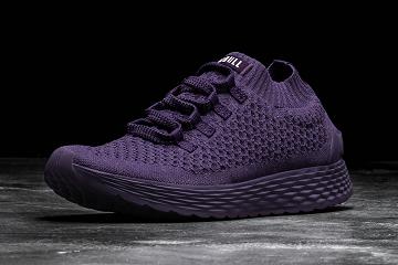 Purple Nobull Plum Reflective Knit Runner Men's Running Shoes | CA D1051F